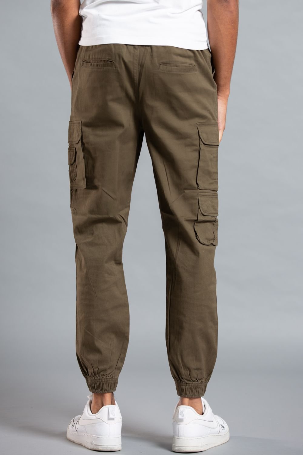 Tokyo Laundry Tokyo Laundry Men's Belted Cotton Cargo Trousers in Khaki - 2