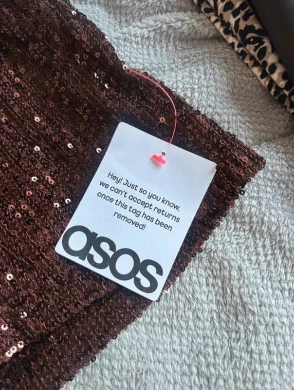 ASOS brown sequin skirt