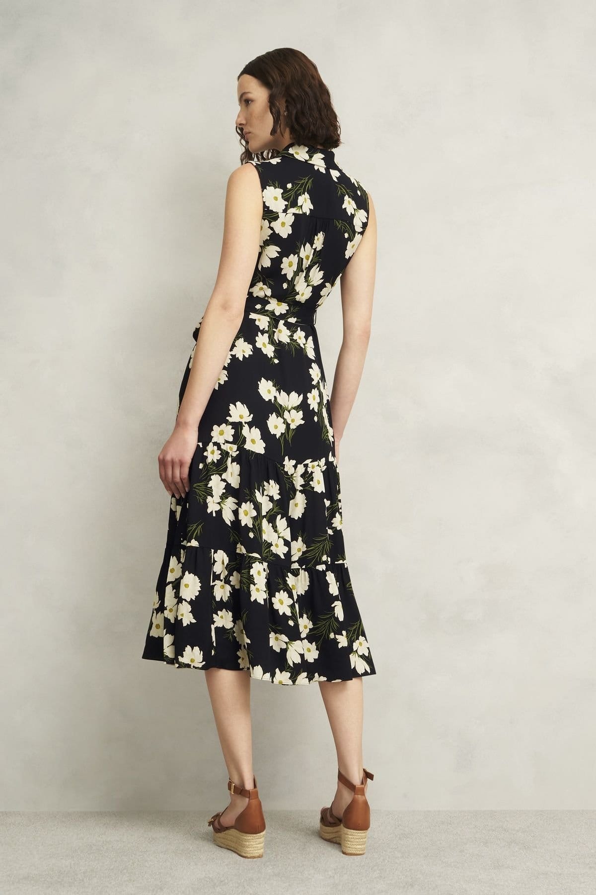 Hobbs London Hobbs London Women's Thea Sleeveless Shirt Dress in Dark Navy - 4
