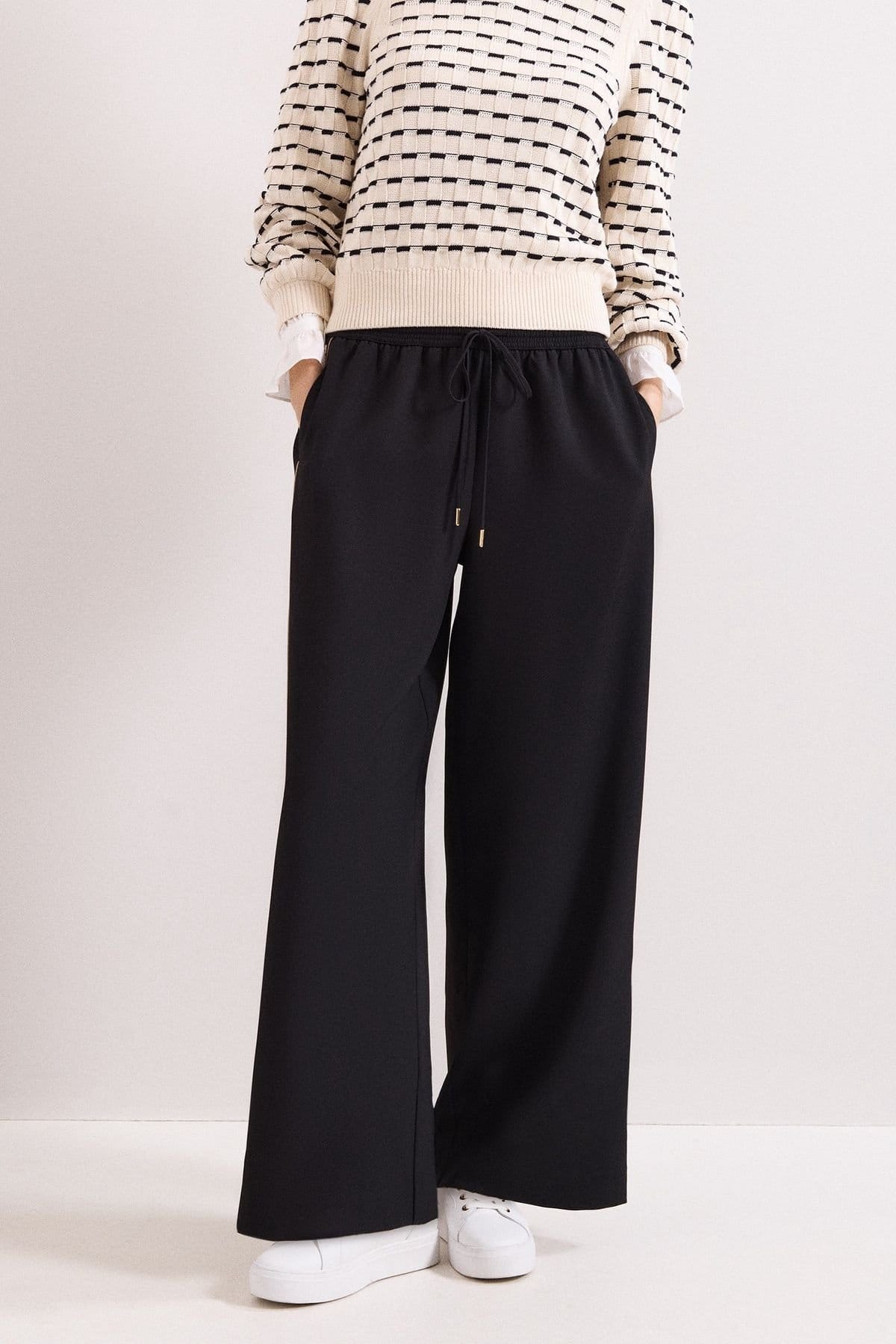 Phase Eight Black Wide Leg Trousers