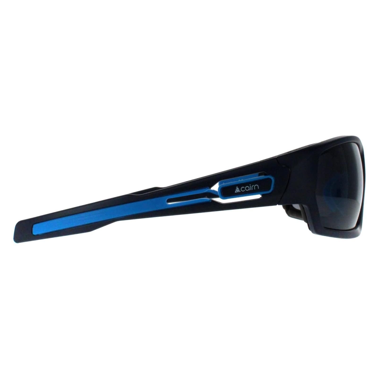 Cairn Cairn Men's Sport Matte Midnight Azure Grey Polarized Hydrophobic Whale in Black - 4