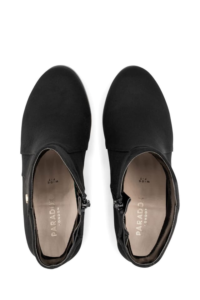 Paradox London Paradox London Women's 'Anya' Mid Block Heel Ankle Boot in Black - 3