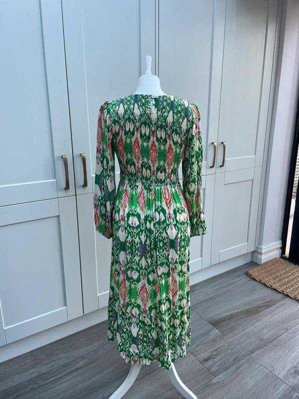 Never Fully Dressed Green Patterned Summer Dress