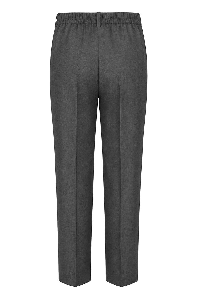 David Luke David Luke Men's Regular Fit School Trousers in Grey - 1