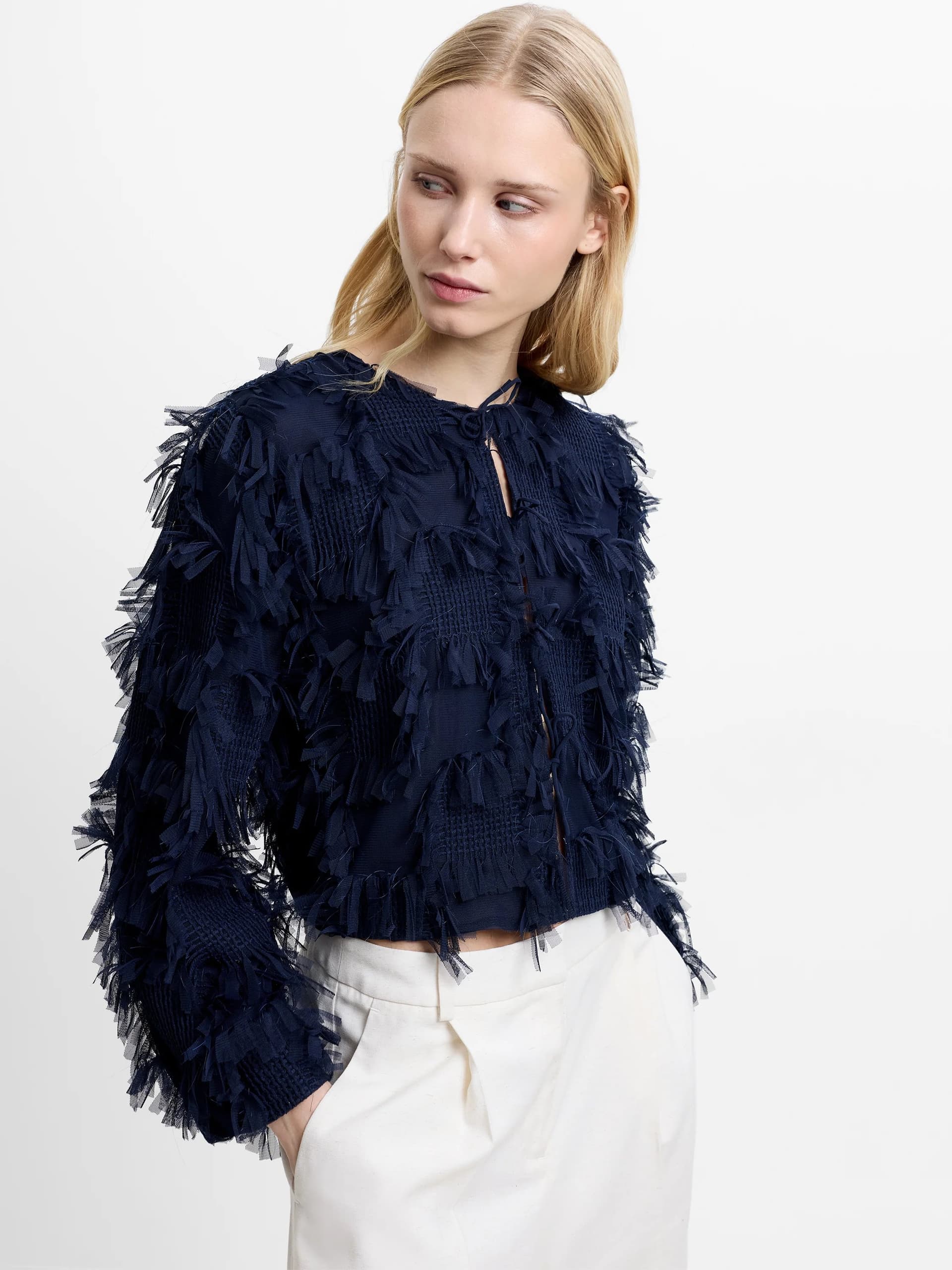 French Connection French Connection Navy Blue Hyper Texture Jacket