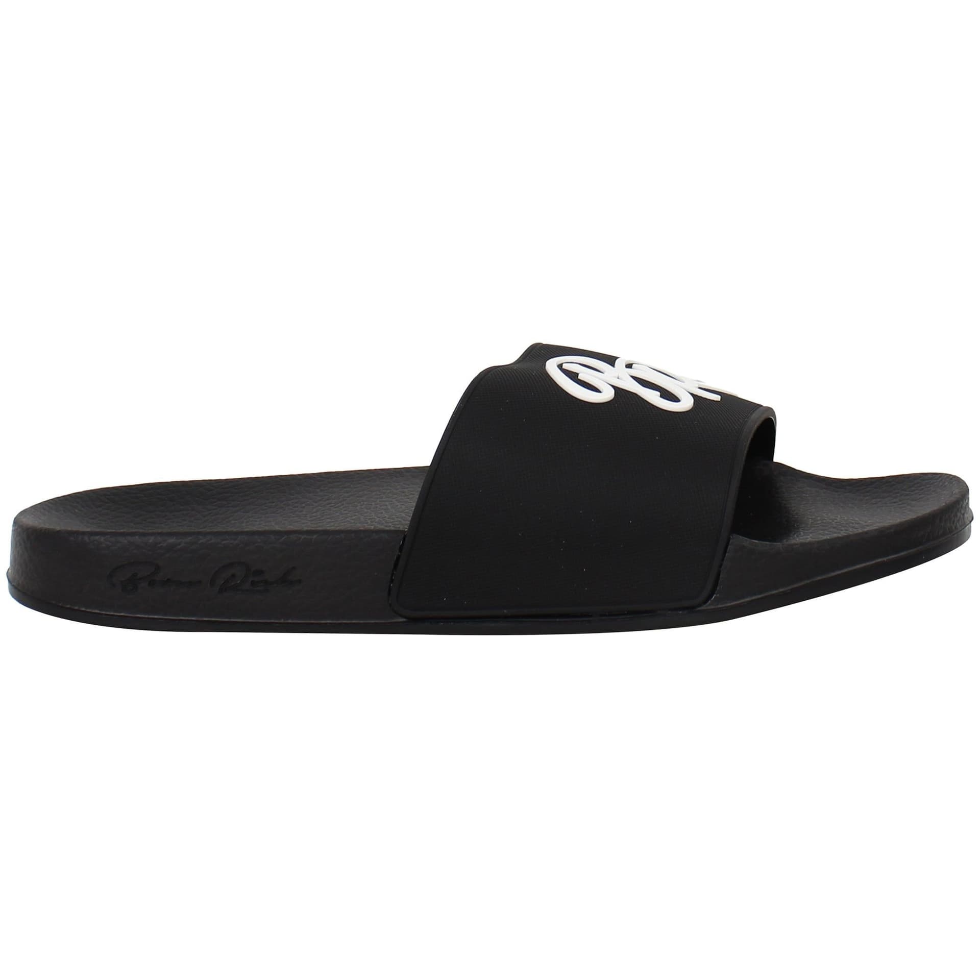 Born Rich Born Rich Men's Barreca Black/White Sliders in Black