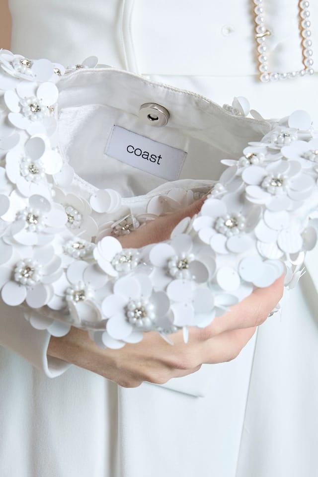 Coast Coast Women's Lara Sequin Grab Bag in Ivory - 3