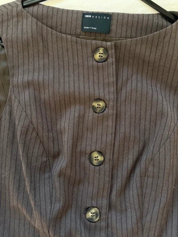 ASOS button through sleeveless waistcoat