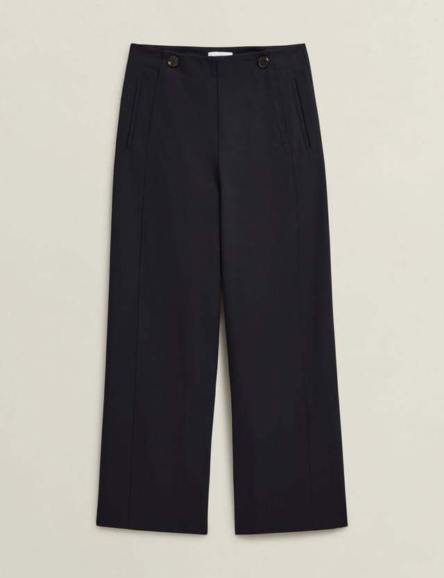 Hobbs London Hobbs London Women's Kimmi Cropped Trouser in Dark Navy - 2