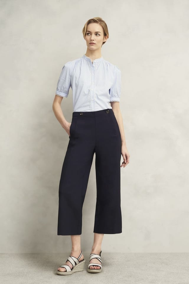 Hobbs London Hobbs London Women's Kimmi Cropped Trouser in Dark Navy - 3