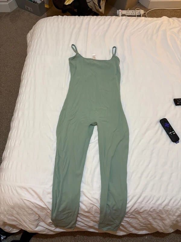 PLT PLT sea green jumpsuit unitard