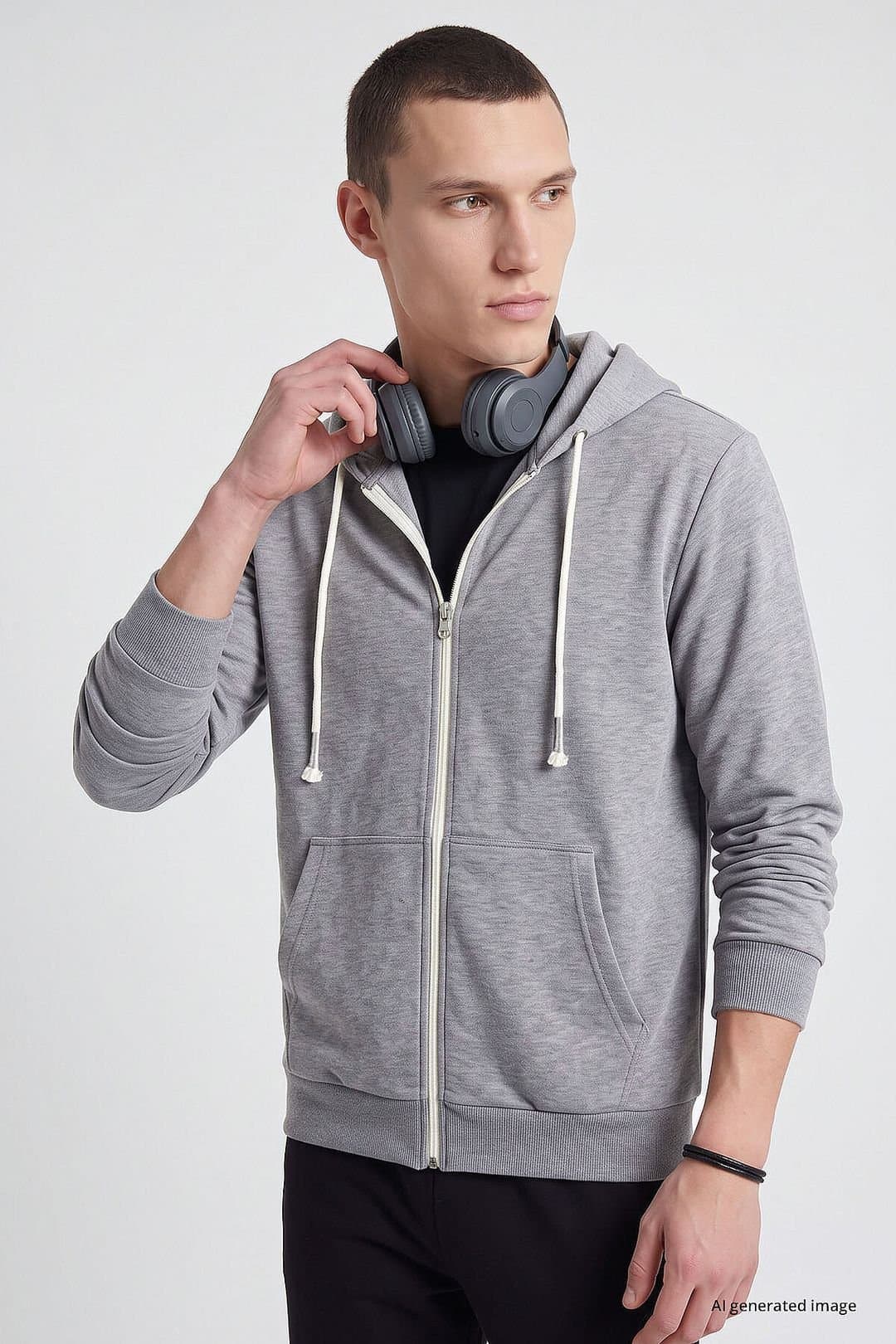 Tommy Life Tommy Life Men's 3-Piece Coord Set in Light Grey
