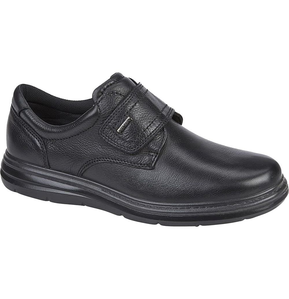 IMAC IMAC Men's Leather Extra Wide Casual Shoes in Black