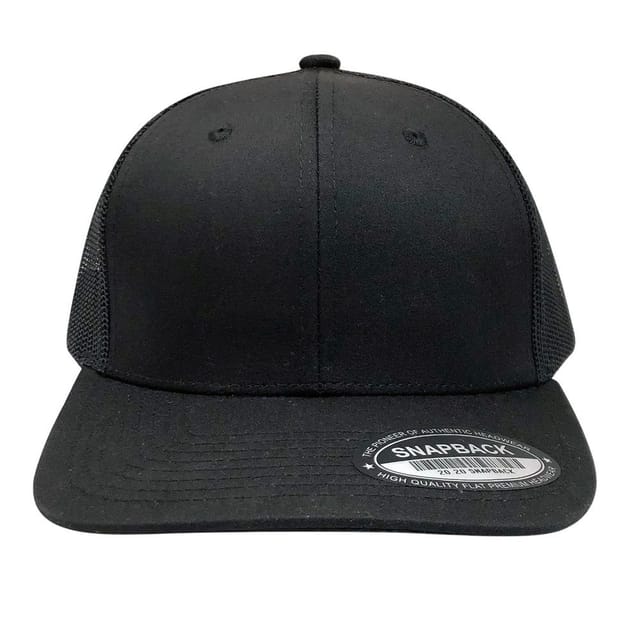 Classic Classic Men's Plain Trucker Cap in Black - 2