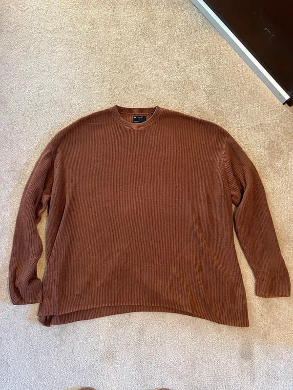 ASOS Design ASOS design brown loose fitting knitted jumper size L