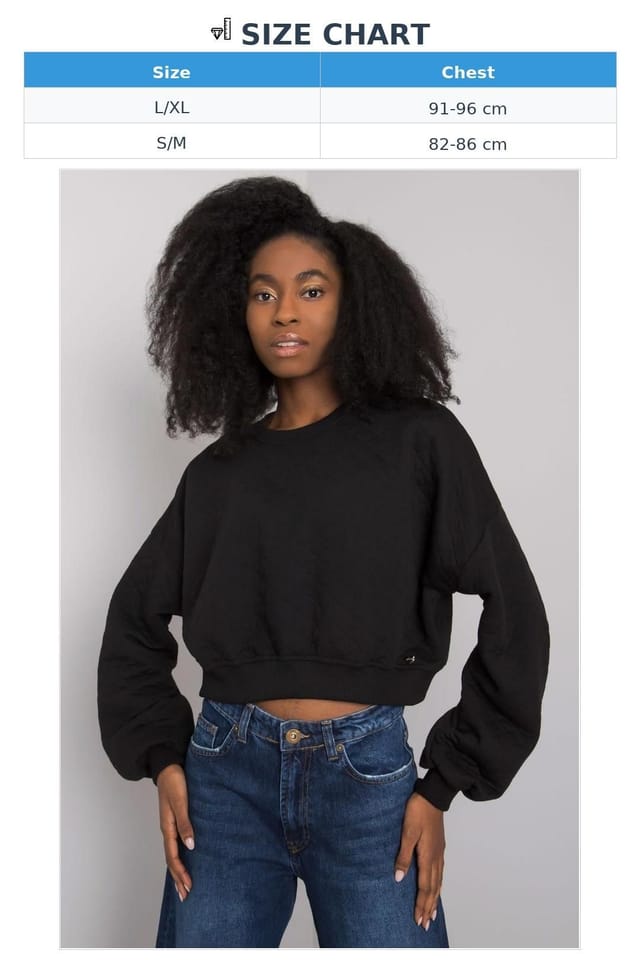 Love Lace Love Lace Women's Quilted Short Long Sleeve Sweatshirt in Black - 3