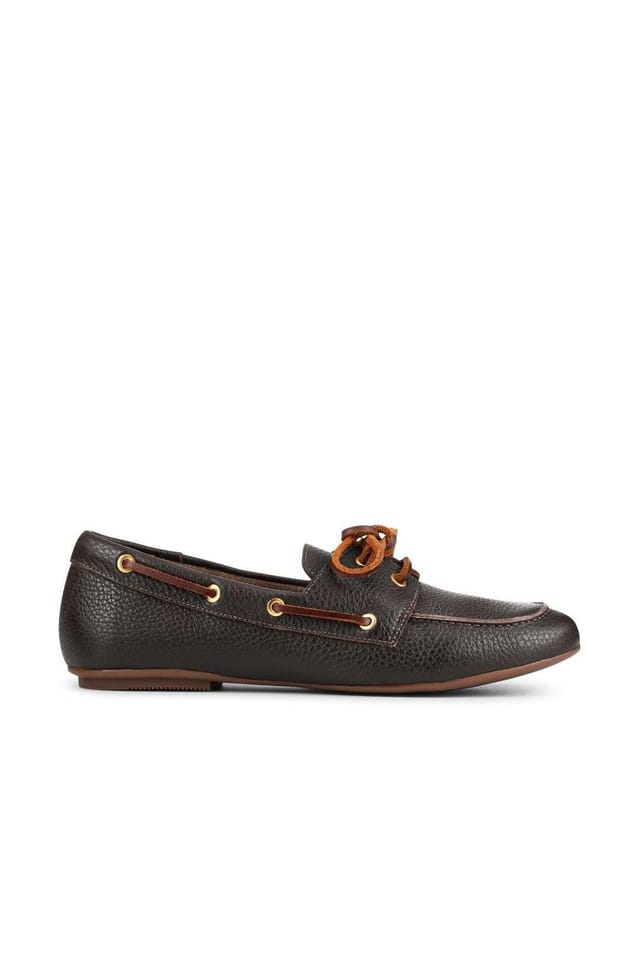 Jones Bootmaker Jones Bootmaker Women's Perissa Leather Loafers in Brown - 3