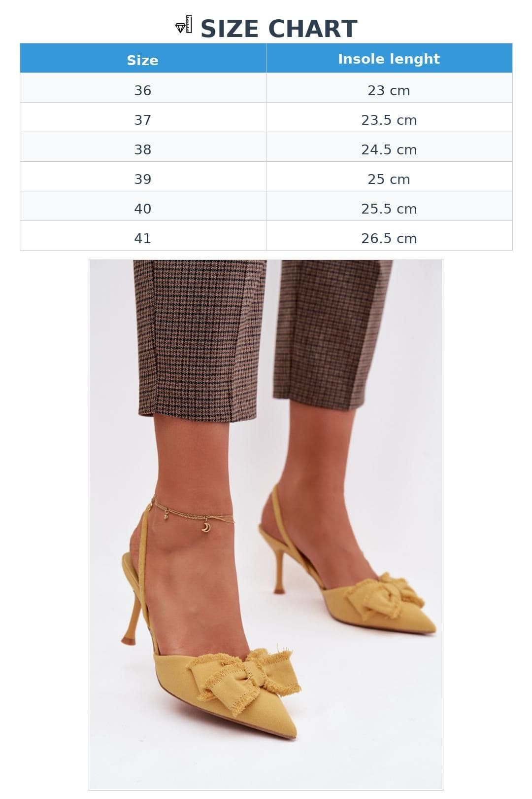 Love Lace Love Lace Women's Textile Stiletto Heel Sandals with Front Bow Pointed Toe in Yellow - 4