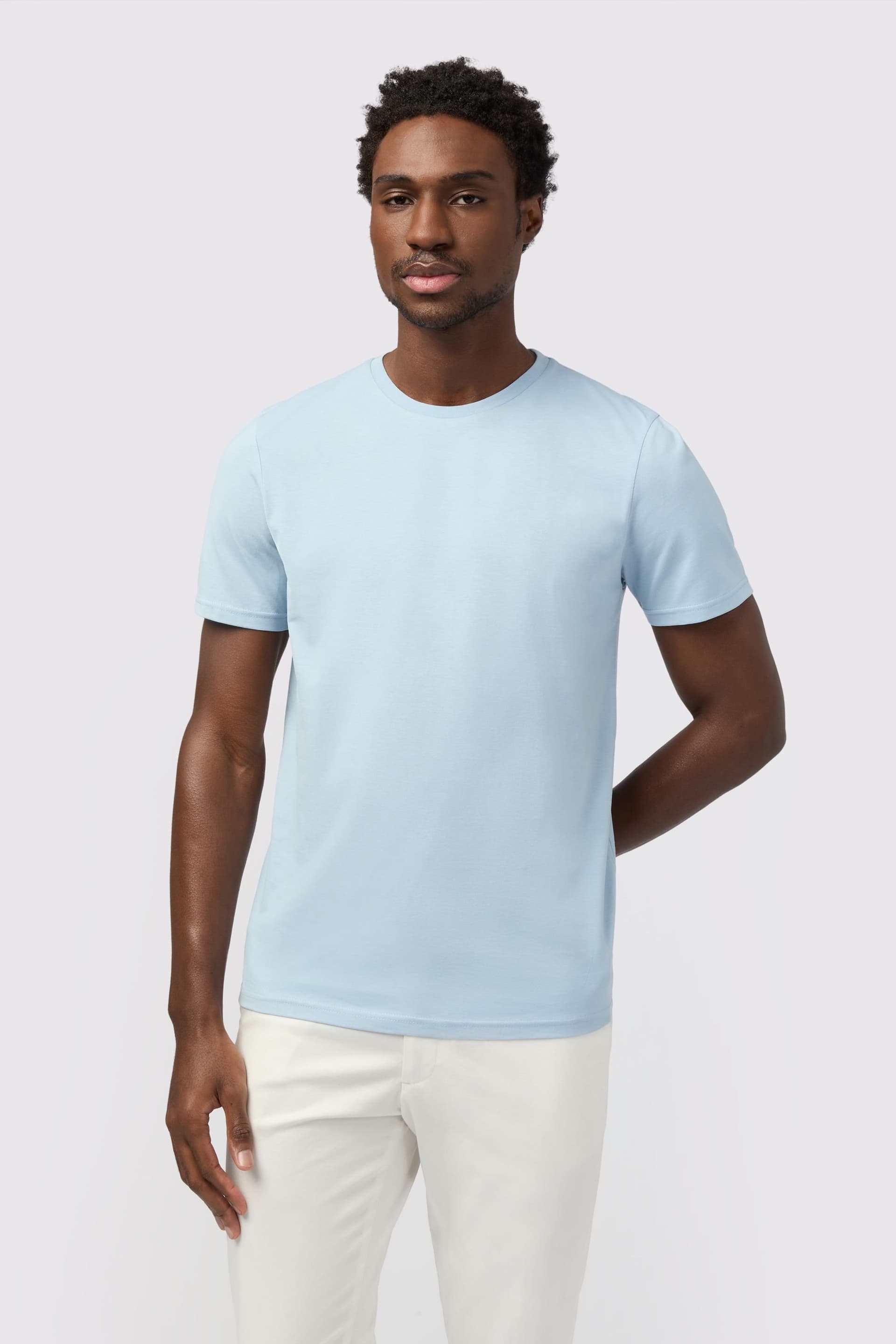 Melka Melka Men's Crew Neck T-Shirt in Light Blue