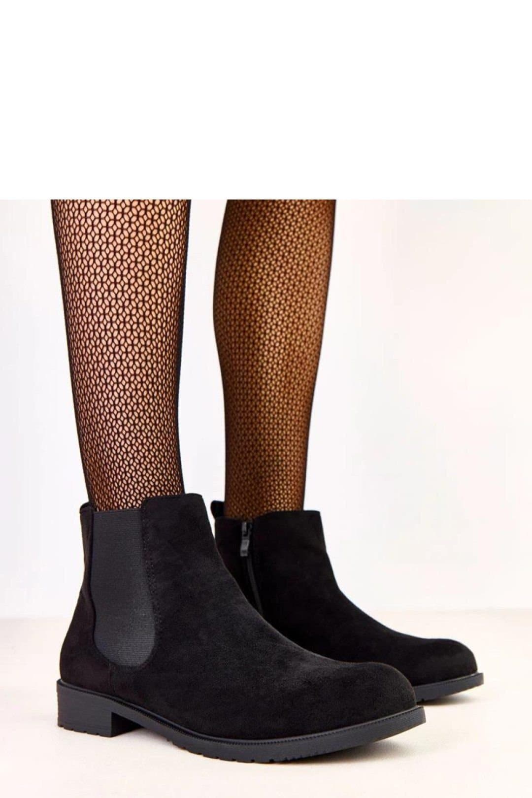 Love Lace Love Lace Black Faux Suede Ankle Boots