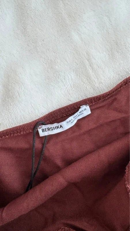 Bershka Bershka brown halter neck mini dress