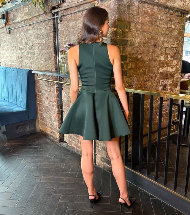 AX Paris Women's Dark Green Neoprene Sleeveless Mini Dress AX Paris New Look - 3