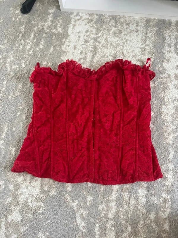 New Look Red lace corset