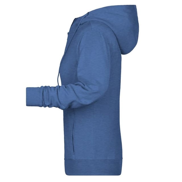 James and Nicholson James and Nicholson Women's Full Zip Hoodie in Mid Blue - 3