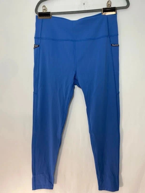 Peloton Peloton Here Now Logo Trim Pocket High Rise Leggings Running Cycling Gym Training Blue Size XL