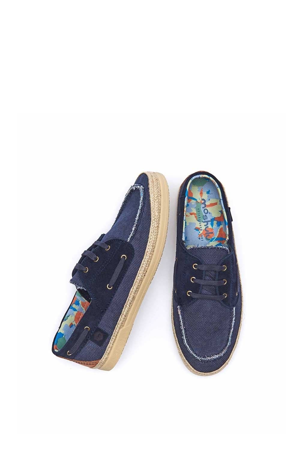 Moshulu Moshulu 'Avison' Men's Lace-up Espadrille Shoes in Navy