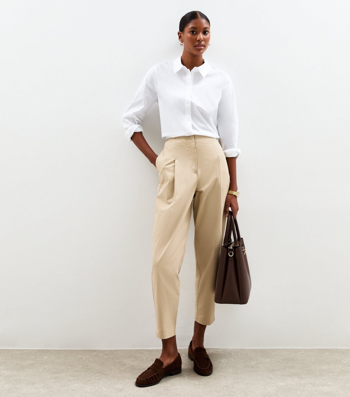 New Look Women's White Slim Fit Poplin Shirt New Look - 3