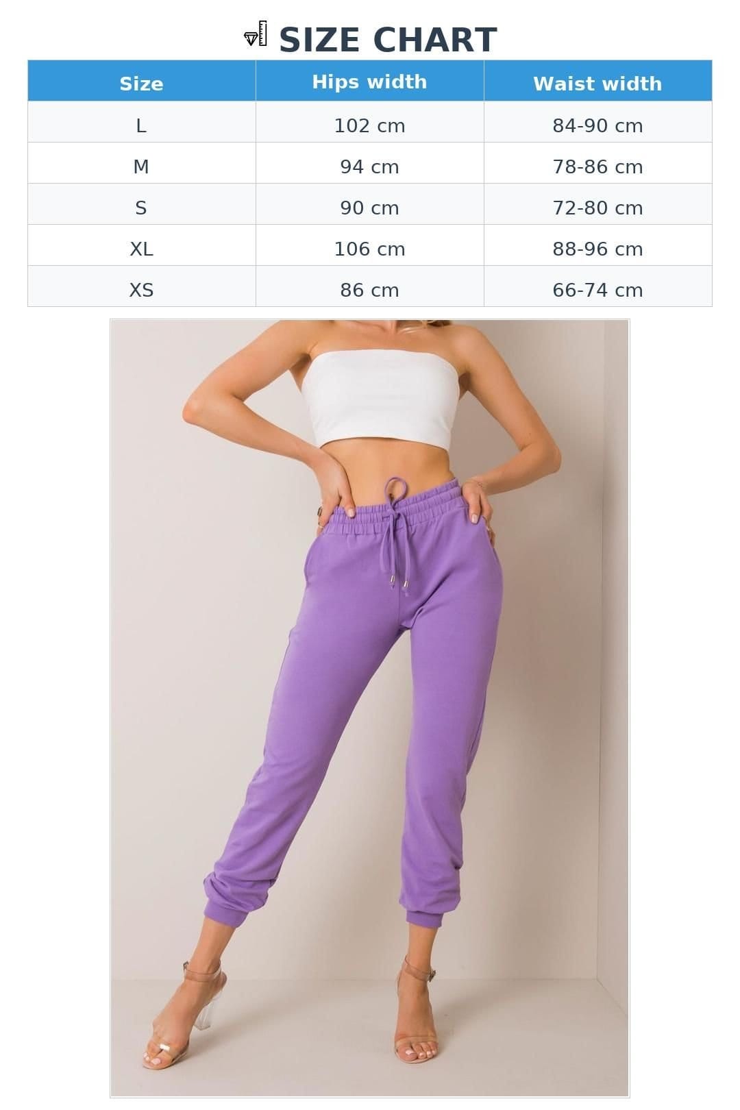 Love Lace Love Lace Women's Fashionable Narrow Leg Sweatpants Tracksuit in Violet - 4
