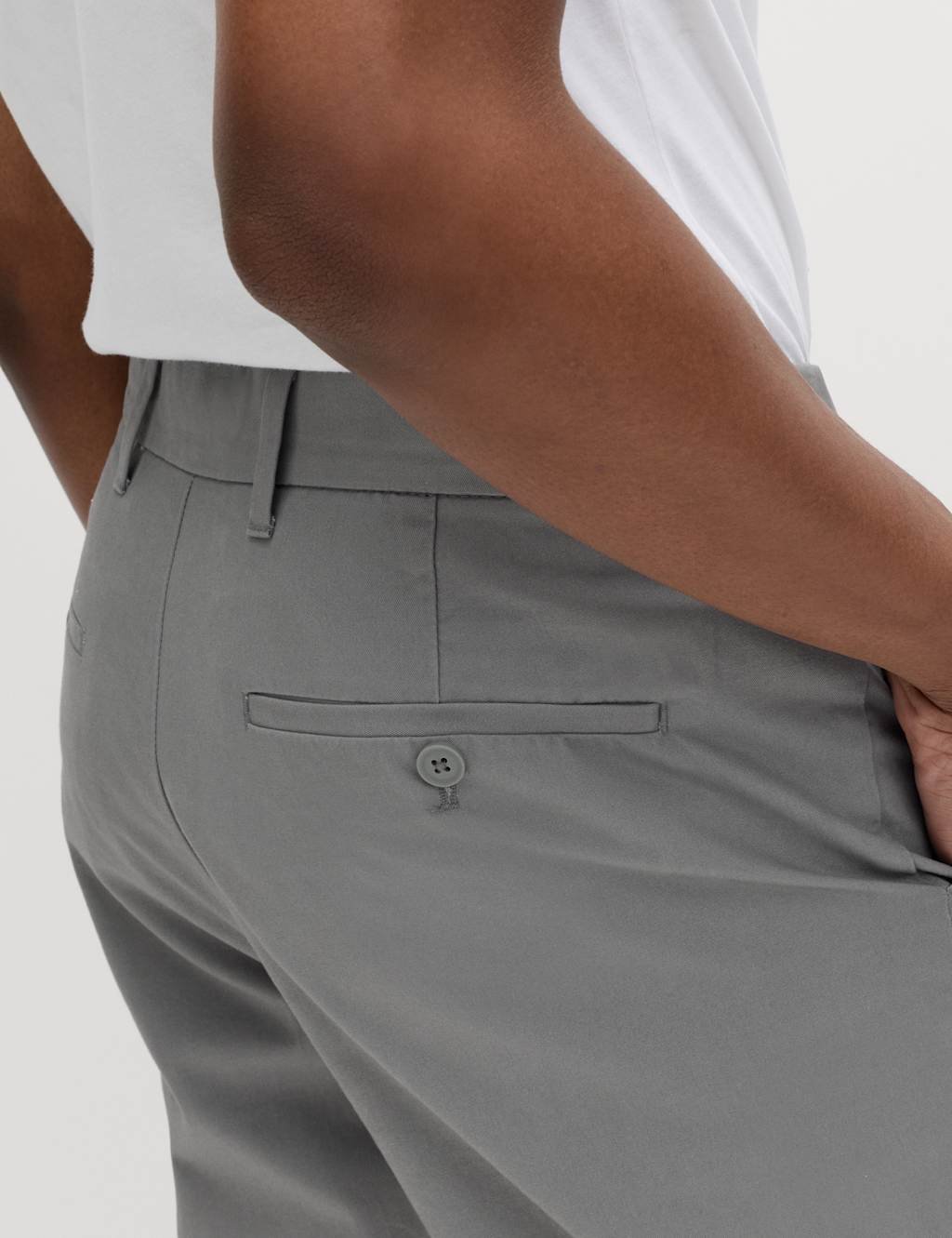 Marks & Spencer M&S Regular Fit Pure Cotton Chinos Ash Grey - 2