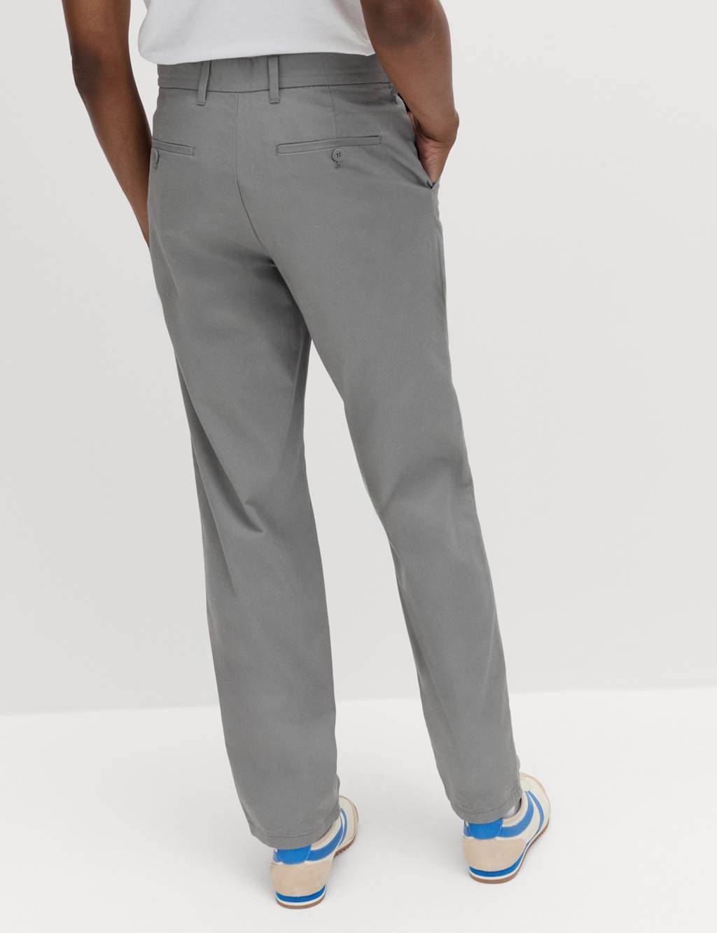 Marks & Spencer M&S Regular Fit Pure Cotton Chinos Ash Grey - 4
