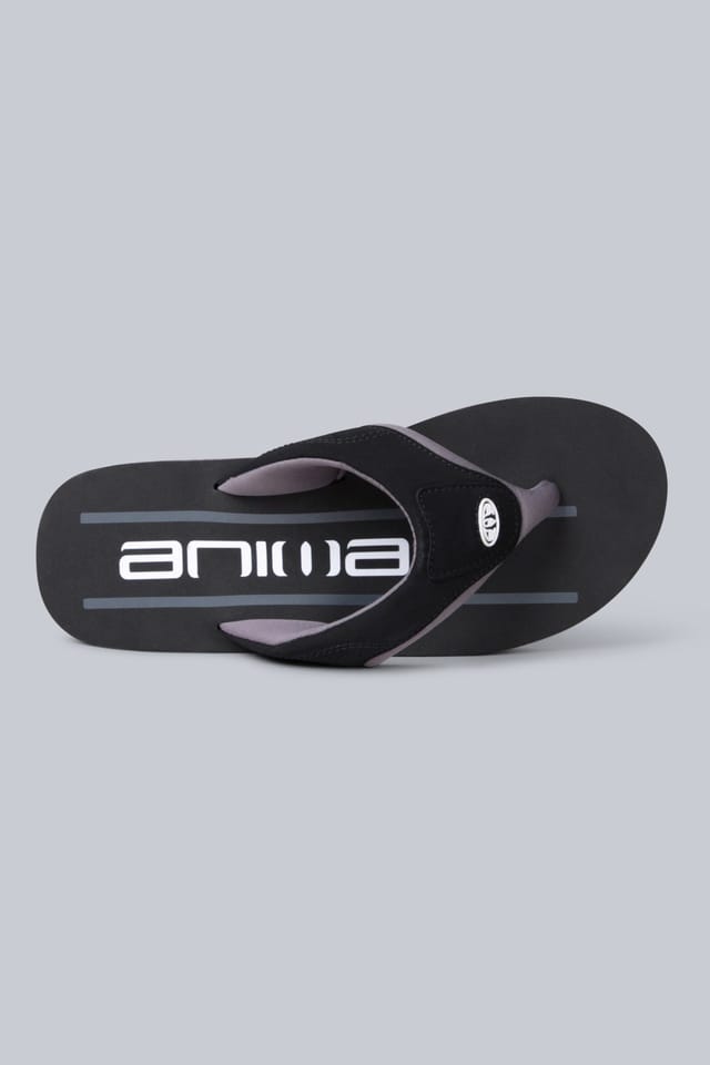 Animal Animal Men's 'Jekyl' Soft Padded Lightweight Casual Slip On Pool Beach Flip-Flops in Jet Black - 2