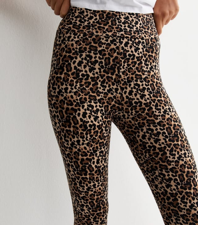New Look Women's Brown Leopard Print High Waist Leggings New Look - 2