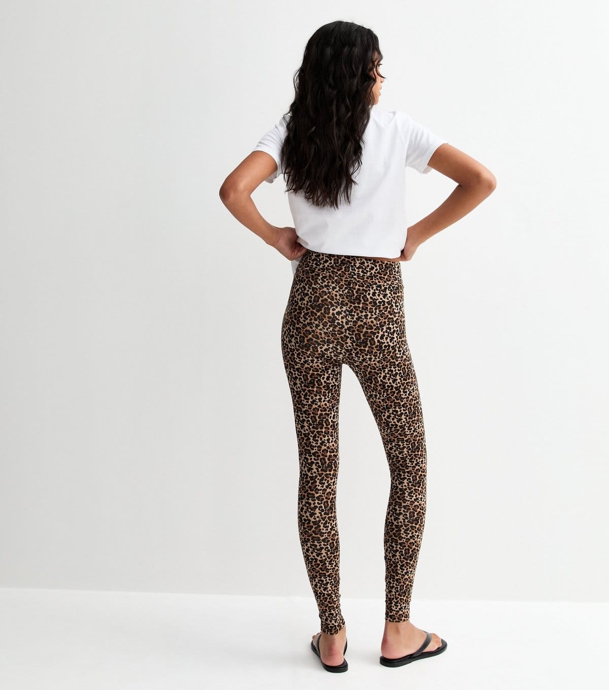 New Look Women's Brown Leopard Print High Waist Leggings New Look - 4