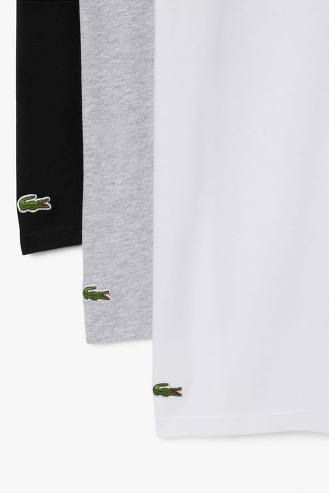 Lacoste Lacoste Men's T-Shirt Multi Pack - Black, Grey, White - 2