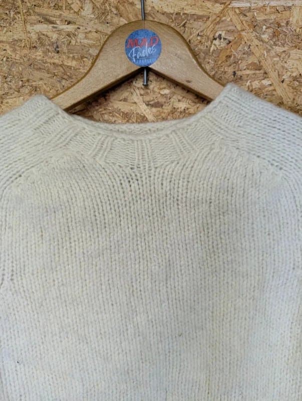 Filson Filson Knit Crew Neck Jumper Mens Small Cream White Scotland Wool Pullover L/S