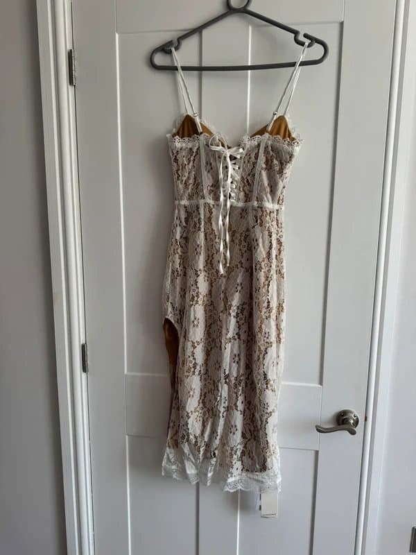 Commense Lace corset dress with spaghetti straps