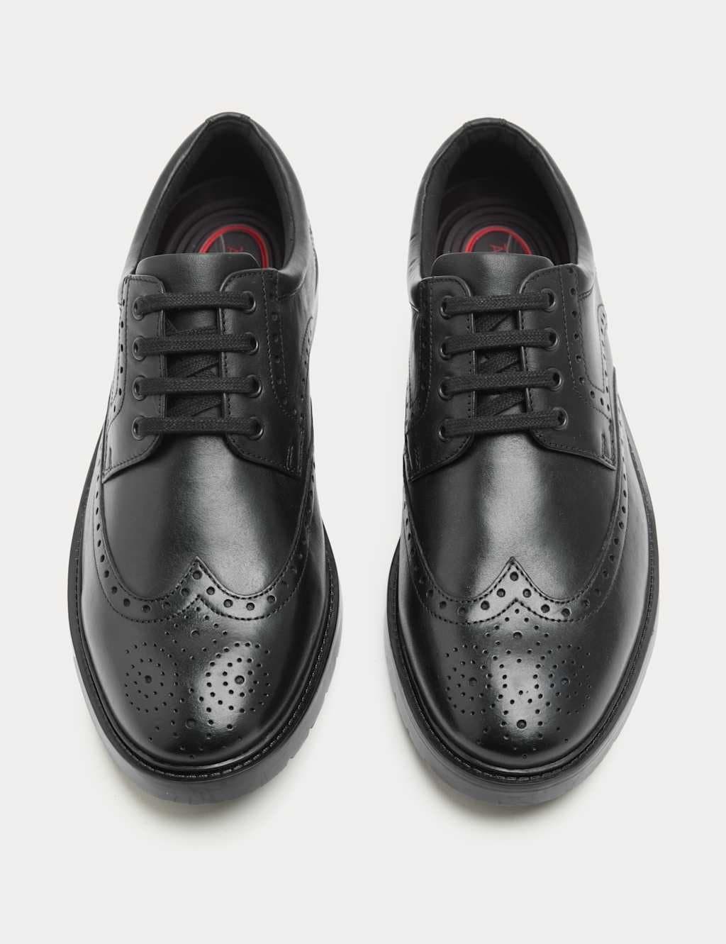 Marks & Spencer M&S Wide Fit Airflex ™ Leather Brogues Black