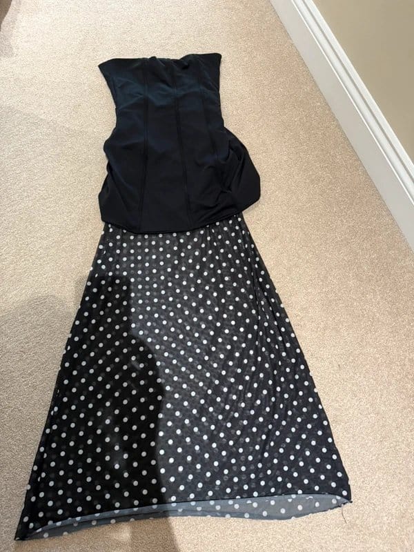 Asos Black Polka Dot Maxi Dress