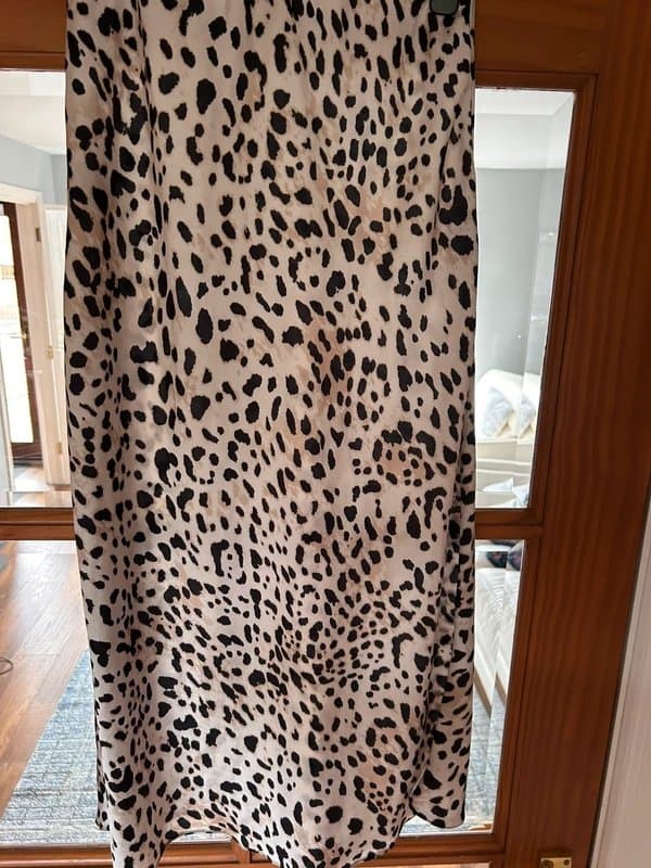 New Look New look Satin leopard print midi skirt size 10