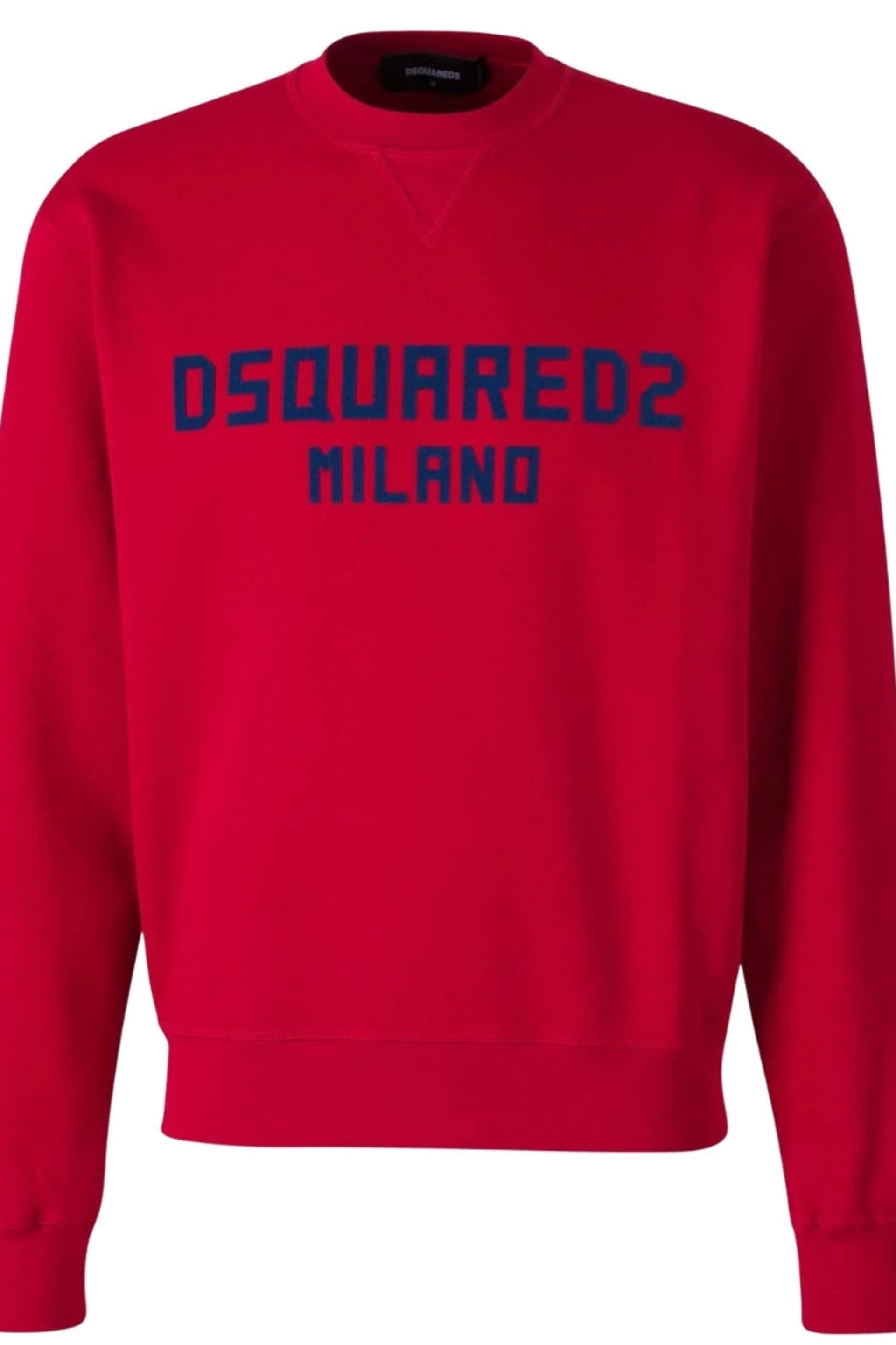 Dsquared2 Dsquared2 Men's Milano Long Sleeve Crew Neck Regular Fit Sweater in Red