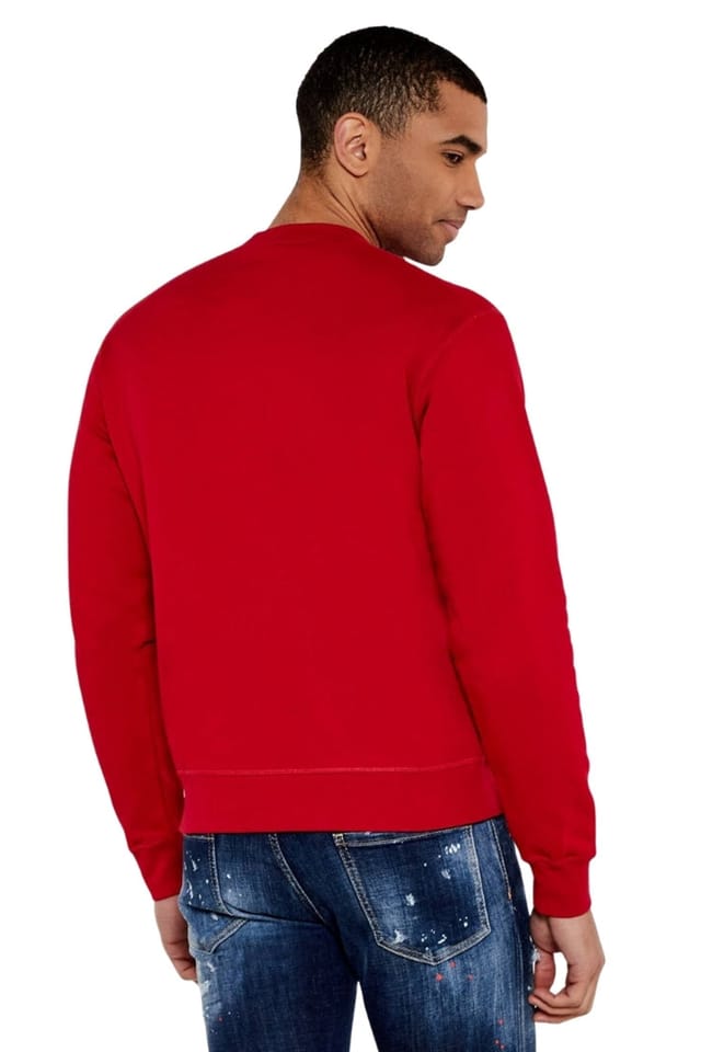 Dsquared2 Dsquared2 Men's Milano Long Sleeve Crew Neck Regular Fit Sweater in Red - 2