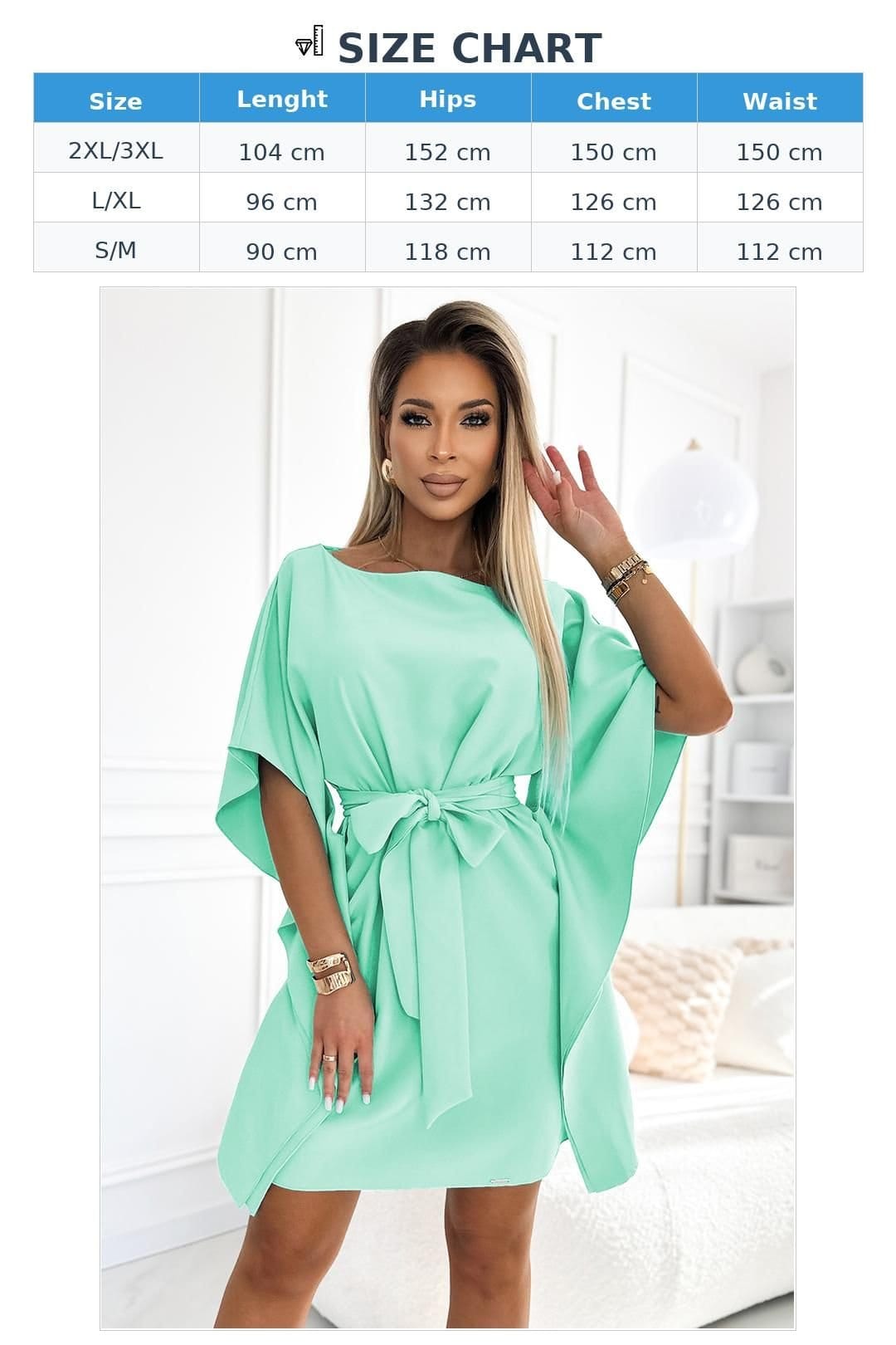 Love Lace Love Lace Women's Mint Green Butterfly Dress Waist Tie - 4