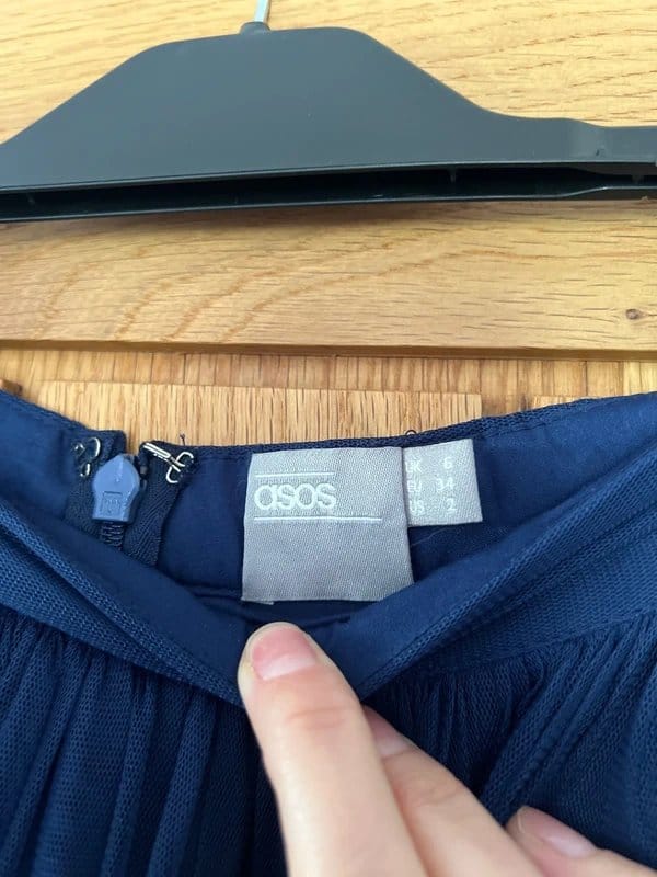 ASOS full tulle lined navy skirt