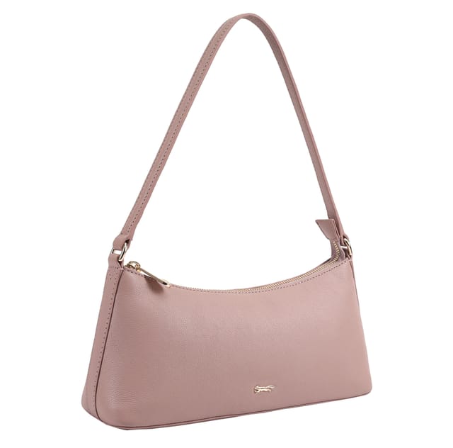 Paul Costelloe Paul Costelloe Women's Zoey Leather Shoulder Bag in Rose - 2