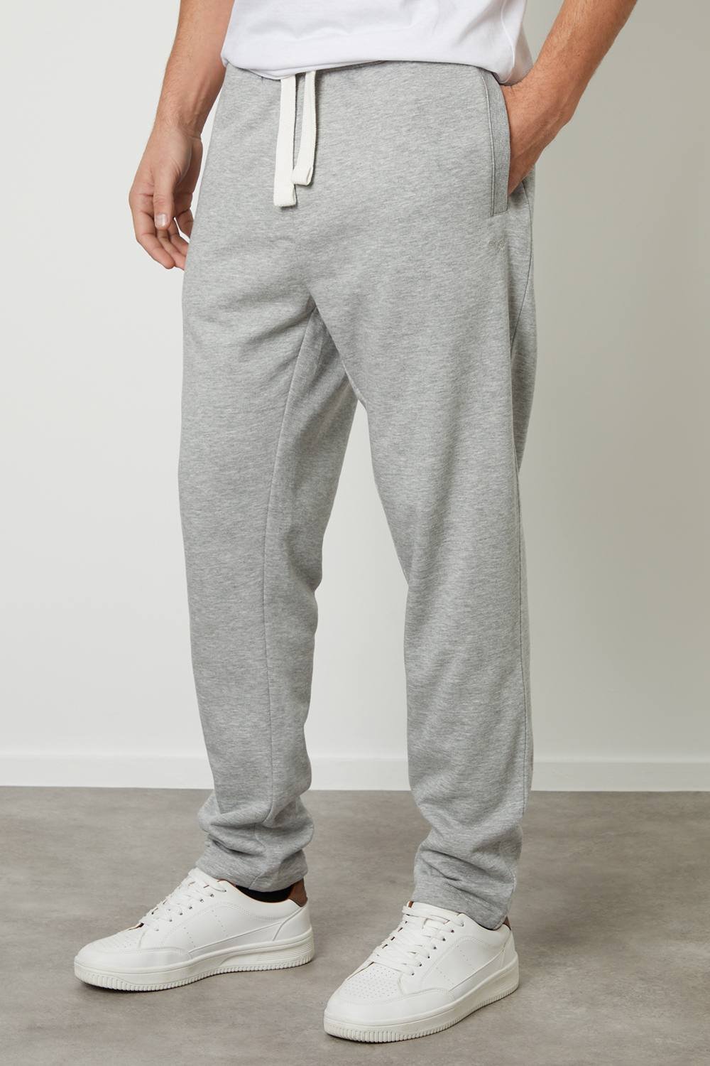 Threadbare Threadbare Men's 'Mar' Straight Leg Joggers in Light Grey - 2