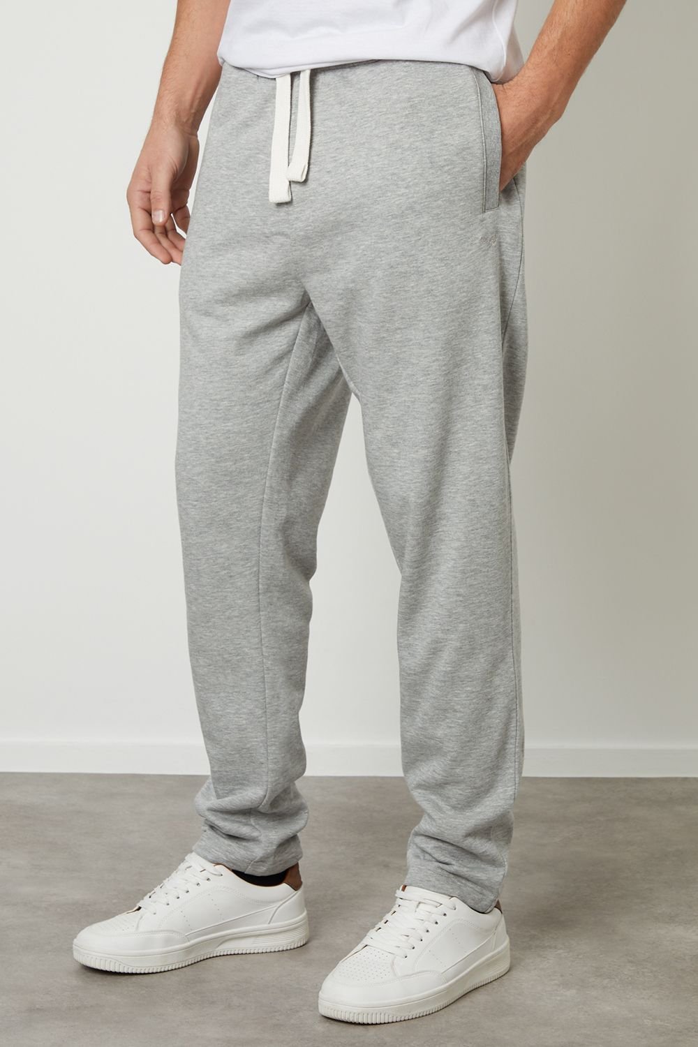 Threadbare Threadbare Men's 'Mar' Straight Leg Joggers in Light Grey - 4